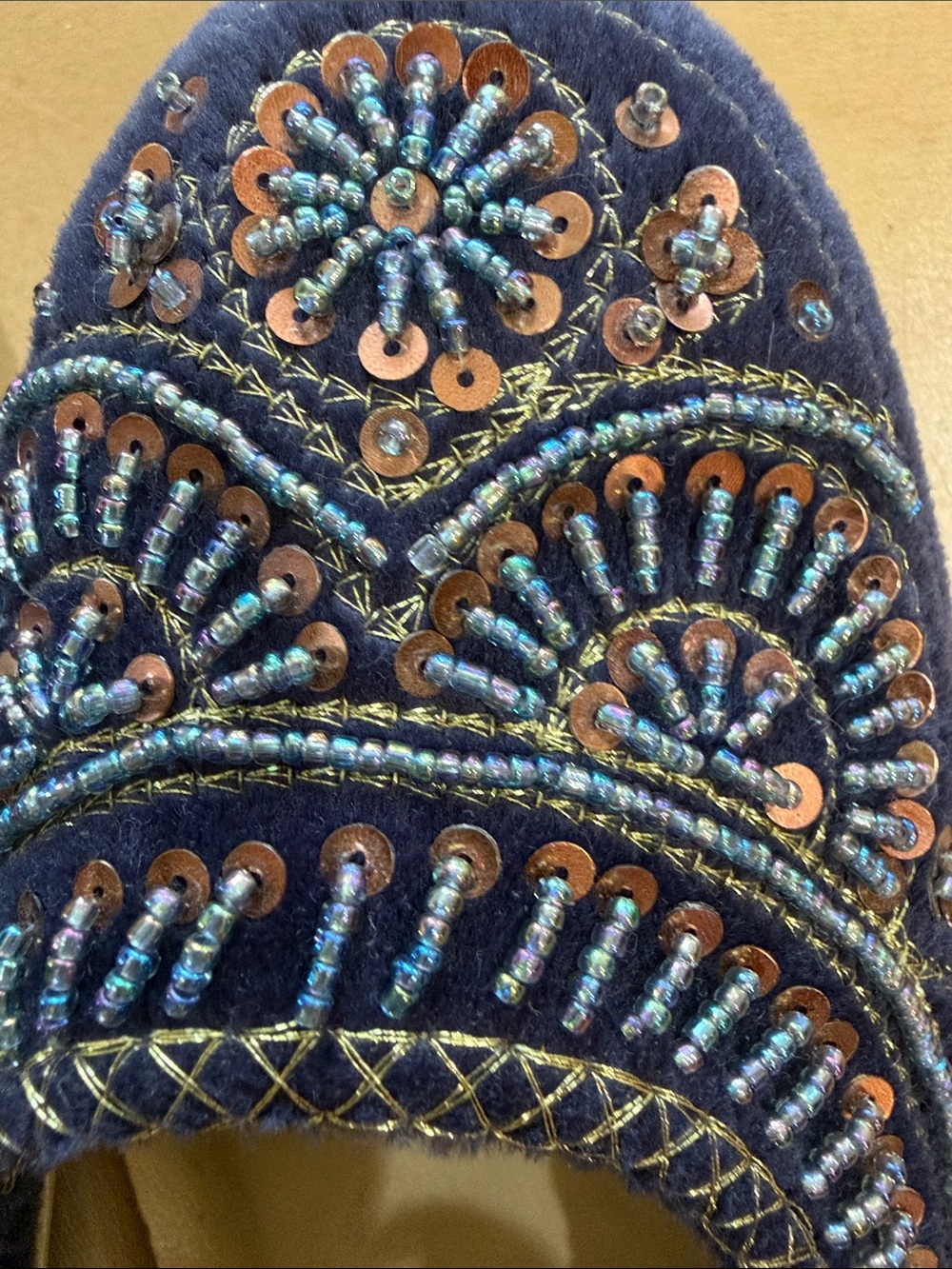 Coldwater Creek Navy Embroidered Sequin Ballet Flats Size 9
Like New - Picture 3 of 4